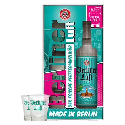 Berliner Luft Onpack mit 2 Shot Gläser 18% Vol. 0,7 FL